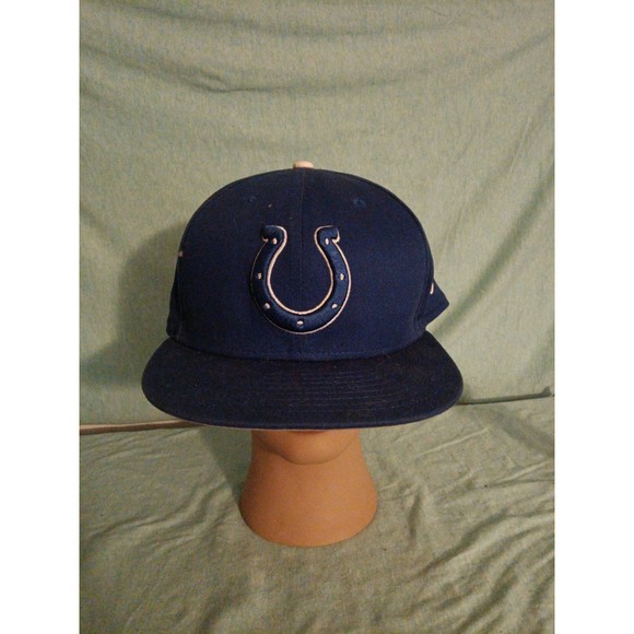 Colts Logo Blue NFL Cap Leather Strap Adjustable New Era 59 Fifty - Picture 1 of 5